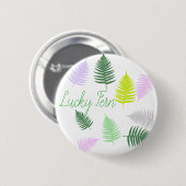 Pastelkleuren Lucky Fern Ronde Button 5,7 Cm (Voorkant /achterkant)