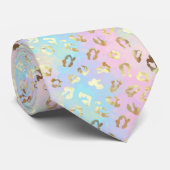 Pastelkleuren Luipaard Skin Sjaal Stropdas (Opgerold)