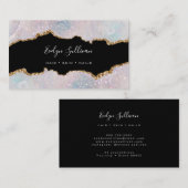 pastelkleuren, marmerbaar visitekaartje (Voorkant / Achterkant)