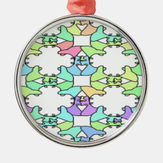 PASTELKLEUREN METALEN ORNAMENT (Voorkant)