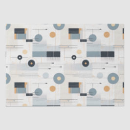 Pastelkleuren mid-century geometrisch patroon tissuepapier