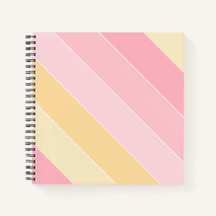 Pastelkleuren Modern sjabloon Trendy Roze Vanille Notitieboek