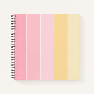 Pastelkleuren Modern sjabloon Trendy Roze Vanille Notitieboek