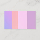 pastelkleuren moderne strepen roze en paars aangep visitekaartje (Achterkant)