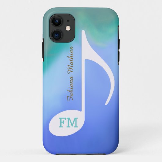 pastelkleuren muzieknotitie gepersonaliseerd Case-Mate iPhone case (Achterkant)