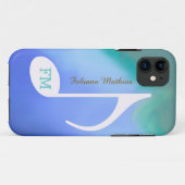 pastelkleuren muzieknotitie gepersonaliseerd Case-Mate iPhone case (Achterkant (horizontaal))