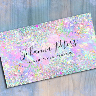 pastelkleuren namaak glitters abstract opaal ontwe visitekaartje