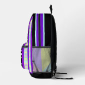 Pastelkleuren & paarse harten kloppen bedrukte rugzak (Rechts)