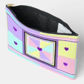 Pastelkleuren & paarse harten kloppen etui (Open)