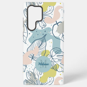Pastelkleuren Palmbladeren en organische vormen Samsung Galaxy Hoesje