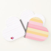 Pastelkleuren Roze Vanille Geel Wit Gestreepte Notitieboek (Binnen)