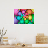 Pastelkleuren Spiraal Poster (Keuken)