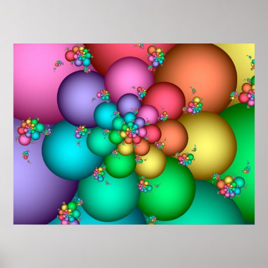Pastelkleuren Spiraal Poster (Voorkant)