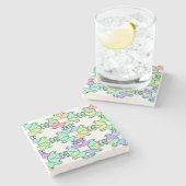 PASTELKLEUREN STENEN ONDERZETTER (Zijkant)