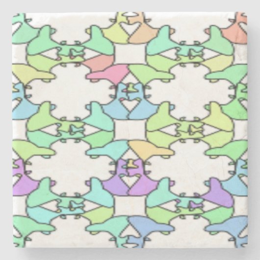 PASTELKLEUREN STENEN ONDERZETTER (Voorkant)