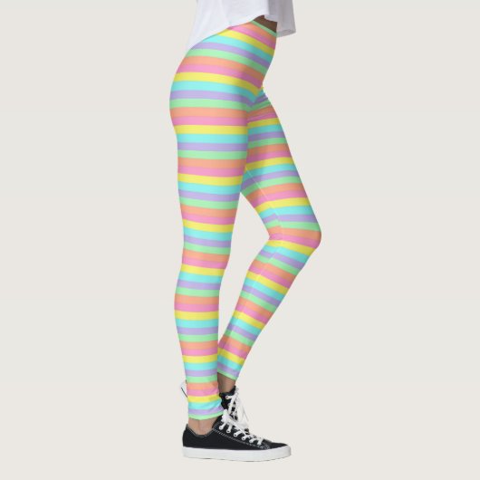 Pastelkleuren Striped Leggings (Rechts)