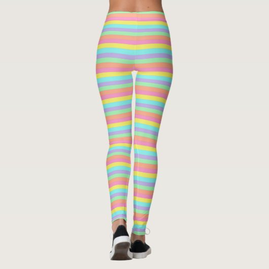 Pastelkleuren Striped Leggings (Achterkant)