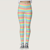 Pastelkleuren Striped Leggings (Voorkant)