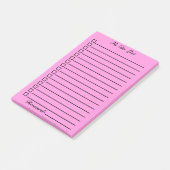 Pastelkleuren | Te gebruiken lijst | Helder roze Post-it® Notes (Schuin)