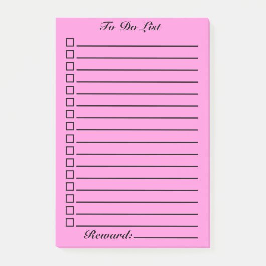Pastelkleuren | Te gebruiken lijst | Helder roze Post-it® Notes (Voorkant)