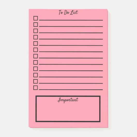 Pastelkleuren | Te gebruiken lijst | Helder roze/r Post-it® Notes (Voorkant)