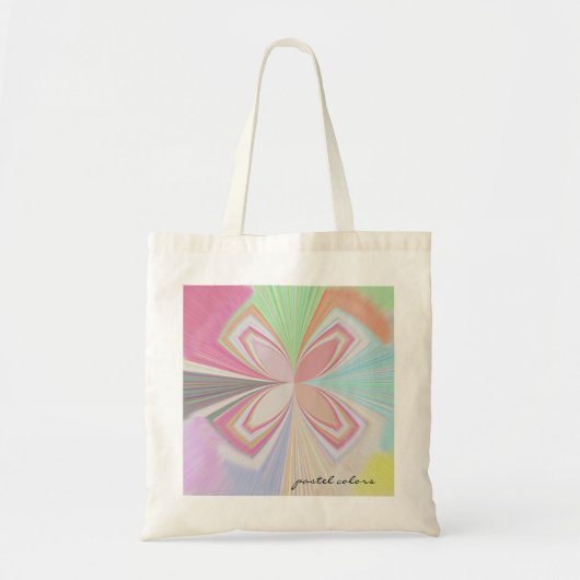 Pastelkleuren Tote Bag (Voorkant)