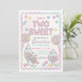 Pastelkleuren Twee Zoete Snoepwinkel Verjaardag Kaart (Staand voorkant)