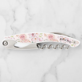 Pastelkleuren vintage rozen patroon kurkentrekker