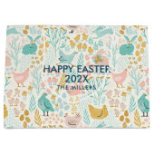 Pastelkleuren voor paaskleuren, naadloos patroon groot cadeauzakje (Voorkant)