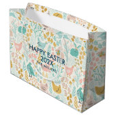 Pastelkleuren voor paaskleuren, naadloos patroon groot cadeauzakje (Achterkant Gekanteld)