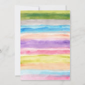 pastelkleuren waterverf opslaan datum save the date (Achterkant)