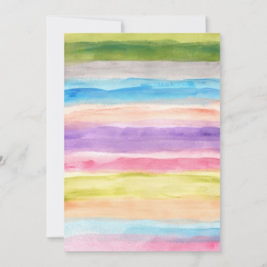 pastelkleuren waterverf opslaan datum save the date (Achterkant)