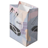 Pastelkleurenpenseelkleurenkleurenslijmpatroon Medium Cadeauzakje (Voorkant Gekanteld)