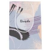 Pastelkleurenpenseelkleurenkleurenslijmpatroon Medium Cadeauzakje (Voorkant)