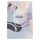 Pastelkleurenpenseelkleurenkleurenslijmpatroon Medium Cadeauzakje (Achterkant)