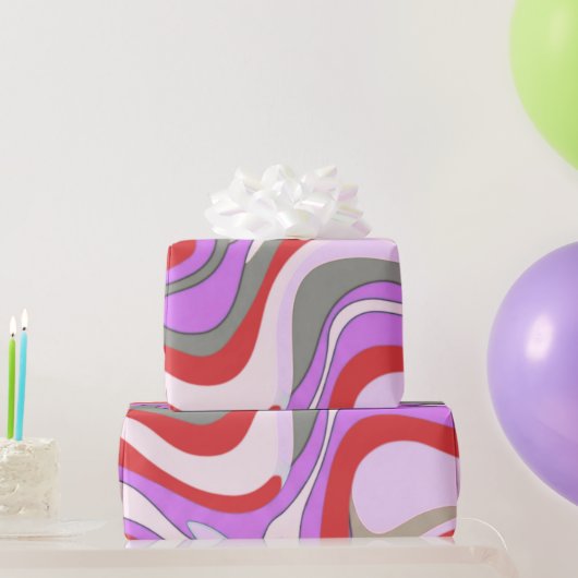 Pastelkleurig abstract cadeaupapier (Feestgeschenken)