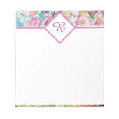 Pastelkleurig bloemen notitieblok (Voorkant)