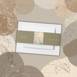 Pastelkleurig bloemenweide bruiloft uitnodigingen wikkel