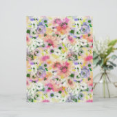 Pastelkleurig bloemmotief origamipapier (Staand voorkant)