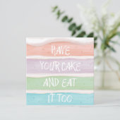 Pastelkleurig Cakedesign Kaart (Staand voorkant)