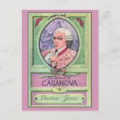  pastelkleurig Casanova-portret Briefkaart (Voorkant)