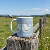 Pastelkleurig Cottagecore Kip Koffiemok