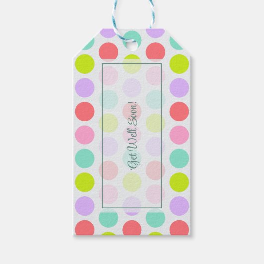 Pastelkleurig, Elégant Persoonlijk Beterschap Cadeaulabel (Voorkant)