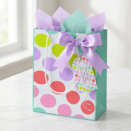 Pastelkleurig, Elegante Verjaardag, Alle Gelegenhe Medium Cadeauzakje