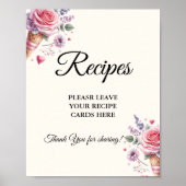 Pastelkleurig ijs Laat je recepten Bruidsmeisjesfe Poster (Voorkant)