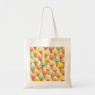 Pastelkleurig IJshoorntje Patroon Tote Bag