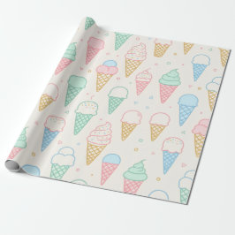 Pastelkleurig Ijsje Gift Wrap Papier