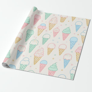 Pastelkleurig Ijsje Gift Wrap Papier