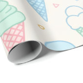 Pastelkleurig Ijsje Gift Wrap Papier (Rol Hoek)