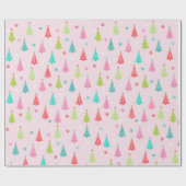 Pastelkleurig kerstcadeaupapier cadeaupapier (Vlak)